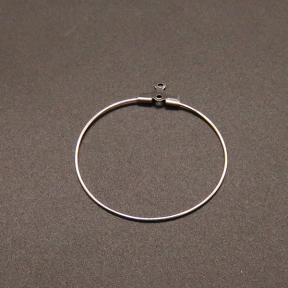 304 Stainless Steel Hoop Earring Findings,Wire Pendants,Ring,True color,40x0.7mm,Hole:1mm,about 0.55g/pc,100 pcs/package,XFE00184vabmb-611