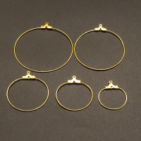 304 Stainless Steel Hoop Earring Findings,Wire Pendants,Ring,Vacuum plating Gold,45x0.7mm,Hole:1mm,about 0.55g/pc,100 pcs/package,XFE00186aaha-611