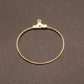 304 Stainless Steel Hoop Earring Findings,Wire Pendants,Ring,Vacuum plating Gold,45x0.7mm,Hole:1mm,about 0.55g/pc,100 pcs/package,XFE00186aaha-611