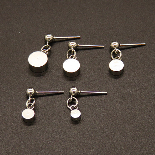 304 Stainless Steel Ear Studs,Flat Round,True color,18x8mm,about 1.31g/pc,50 pcs/package,XFE00194vabnb-611