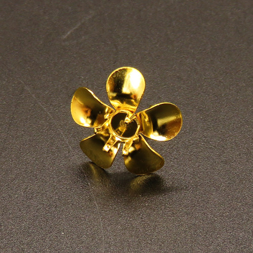 304 Stainless Steel Stud Earring Findings,Flower,Vacuum plating Gold,15mm,about 0.48g/pc,100 pcs/package,XFE00200vabnb-611