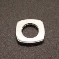 304 Stainless Steel Linking Rings,Square,True color,14x14mm,Hole:7.5mm,about 1.8g/pc,50 pcs/package,XFFO00517vablb-611