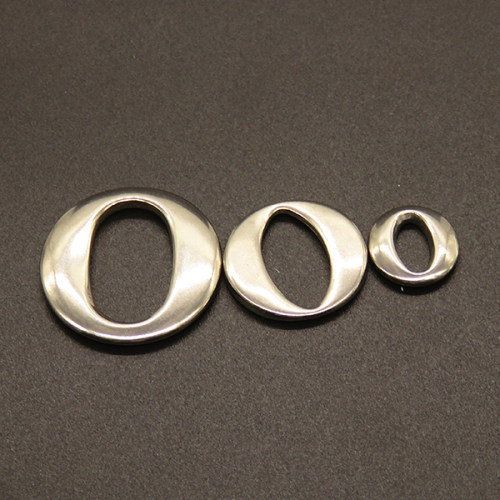 304 Stainless Steel Linking Rings,Oval,True color,25x24mm,Hole:18.5x10mm,about 5.1g/pc,50 pcs/package,XFFO00525aahl-611