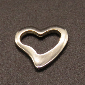 304 Stainless Steel Linking Rings,Heart,True color,14.5x15mm,Hole:11x6mm,about 1g/pc,50 pcs/package,XFFO00531aahl-611