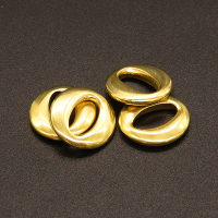304 Stainless Steel Linking Rings,Oval,Vacuum plating Gold,13x12mm,Hole:8.5x5mm,about 1.2g/pc,50 pcs/package,XFFO00557aahl-611