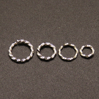 304 Stainless Steel Twisted Jump Rings,Open Jump Rings,True color,10x1mm,Hole:7.5mm,about 0.2g/pc,100 pcs/package,XFJ00131vabhl-611