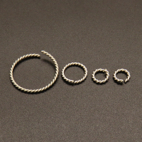 304 Stainless Steel Twisted Jump Rings,Open Jump Rings,True color,22x1.5mm,Hole:19mm,about 0.59g/pc,100 pcs/package,XFJ00135vablb-611