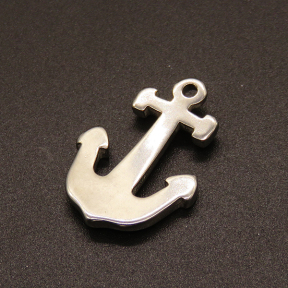 304 Stainless Steel Pendants,Anchor,True color,26x18mm,Hole:1.5mm,about 3.63g/pc,50 pcs/package,XFPC02051aahj-611
