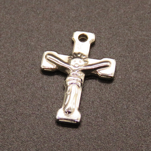 304 Stainless Steel Pendants,for Easter,Crucifix Cross,True color,20x14mm,Hole:1.5mm,about 1.37g/pc,50 pcs/package,XFPC02061vabpb-611