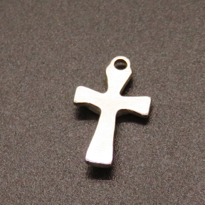 304 Stainless Steel Pendants,for Easter,Crucifix Cross,True color,17x10mm,Hole:1.2mm,about 0.49g/pc,50 pcs/package,XFPC02063vabob-611