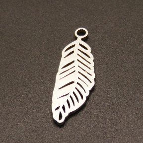 304 Stainless Steel Pendants,Leaves,True color,31x11mm,Hole:2mm,about 2g/pc,50 pcs/package,XFPC02087aaho-611