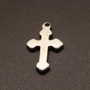304 Stainless Steel Pendants,for Easter,Crucifix Cross,True color,25x15mm,Hole:1.5mm,about 1.5g/pc,50 pcs/package,XFPC02099aahl-611