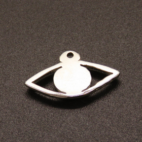 304 Stainless Steel Pendants,Eye,True color,10x21mm,Hole:1mm,about 1.6g/pc,50 pcs/package,XFPC02109aaha-611
