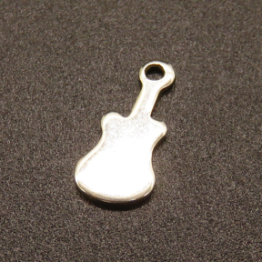 304 Stainless Steel Pendants,Guitar,True color,14x6mm,Hole:1mm,about 0.3g/pc,100 pcs/package,XFPC02133vabhb-611