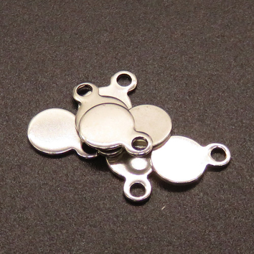 304 Stainless Steel Pendants,Flat Round,True color,7x7mm,Hole:1.5mm,about 0.2g/pc,100 pcs/package,XFPC02143vabhb-611