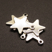 304 Stainless Steel Pendants,Star,True color,17mm,Hole:1.2mm,about 0.8g/pc,100 pcs/package,XFPC02147vabhi-611