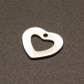 304 Stainless Steel Pendants,Heart,True color,12x14mm,Hole:1mm,about 0.4g/pc,100 pcs/package,XFPC02155vabhb-611