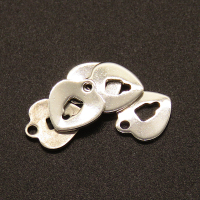 304 Stainless Steel Pendants,Heart,True color,12x9mm,Hole:1.2mm,about 0.3g/pc,100 pcs/package,XFPC02159vabhb-611
