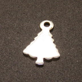 304 Stainless Steel Pendants,Christmas Tree,True color,14x9mm,Hole:1.2mm,about 0.4g/pc,100 pcs/package,XFPC02165vabhb-611