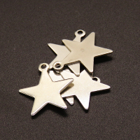 304 Stainless Steel Pendants,Star,True color,12mm,Hole:1.2mm,about 0.4g/pc,100 pcs/package,XFPC02173vabhi-611