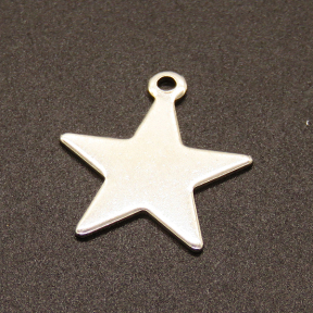 304 Stainless Steel Pendants,Star,True color,12mm,Hole:1.2mm,about 0.4g/pc,100 pcs/package,XFPC02173vabhi-611