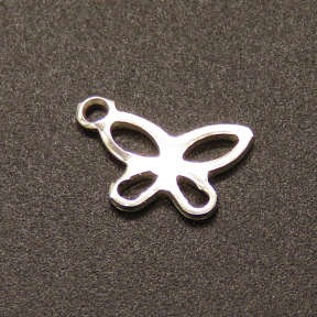 304 Stainless Steel Pendants,Butterfly,True color,11x8mm,Hole:1mm,about 0.1g/pc,100 pcs/package,XFPC02185vabhb-611
