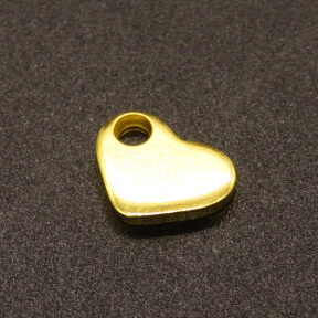 304 Stainless Steel Pendants,Heart,Vacuum plating Gold,9x7mm,Hole:1.5mm,about 0.5g/pc,100 pcs/package,XFPC02199vabjb-611