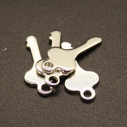 304 Stainless Steel Pendants,Key,True color,24x11mm,Hole:2mm,about 1.3g/pc,100 pcs/package,XFPC02211vabkb-611