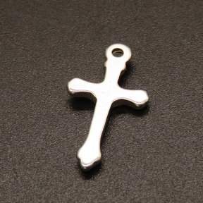 304 Stainless Steel Pendants,for Easter,Crucifix Cross,True color,20x10mm,Hole:1.5mm,about 1.3g/pc,50 pcs/package,XFPC02217aaha-611