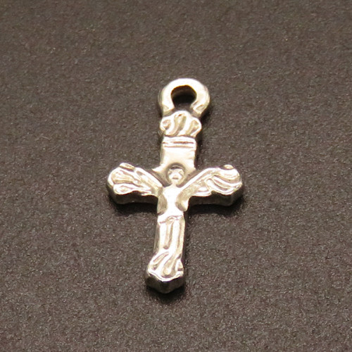 304 Stainless Steel Pendants,for Easter,Crucifix Cross,True color,20x10mm,Hole:1.5mm,about 0.9g/pc,50 pcs/package,XFPC02231aaha-611