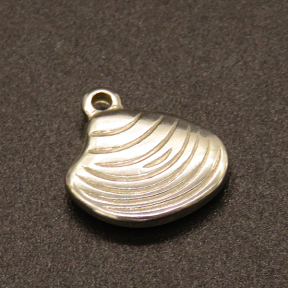 304 Stainless Steel Pendants,Shell,True color,11x13mm,Hole:1.2mm,about 2g/pc,50 pcs/package,XFPC02235aaha-611