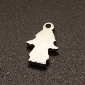 304 Stainless Steel Pendants,Girl,True color,18x12mm,Hole:1.5mm,about 1.8g/pc,50 pcs/package,XFPC02241vabpb-611