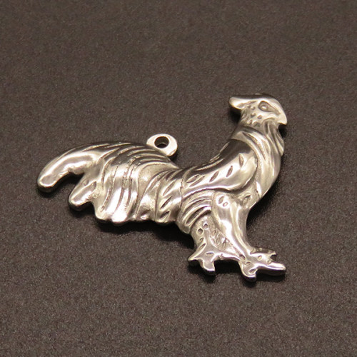 304 Stainless Steel Pendants,Chicken,True color,28x33mm,Hole:1.2mm,about 4.5g/pc,50 pcs/package,XFPC02245aaho-611
