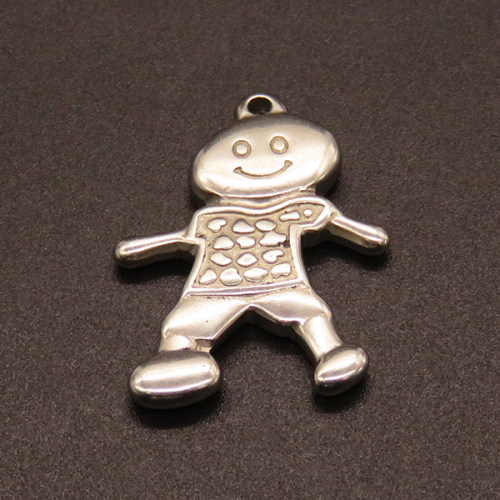 304 Stainless Steel Pendants,Boy,True color,27x21mm,Hole:1.2mm,about 5.8g/pc,50 pcs/package,XFPC02247aahl-611