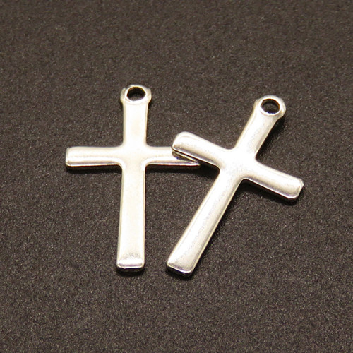 304 Stainless Steel Pendants,Cross,True color,21x12mm,Hole:1.5mm,about 0.7g/pc,100 pcs/package,XFPC02271vabhl-611