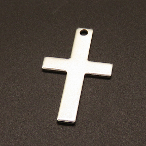 304 Stainless Steel Pendants,Cross,True color,37x22mm,Hole:2mm,about 2.5g/pc,100 pcs/package,XFPC02289vabkb-611