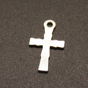 304 Stainless Steel Pendants,Cross,True color,18x10mm,Hole:1.2mm,about 0.3g/pc,100 pcs/package,XFPC02291vabhl-611