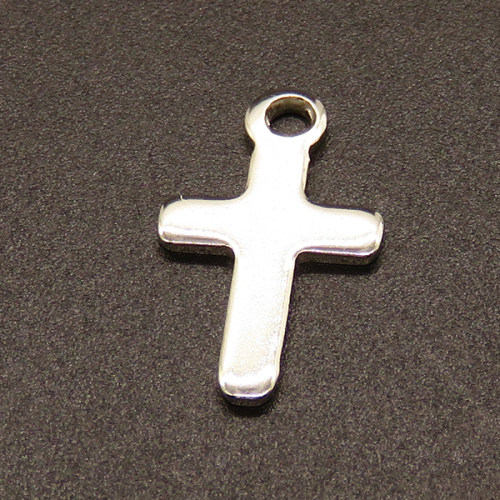 304 Stainless Steel Pendants,Cross,True color,21x12mm,Hole:2mm,about 0.7g/pc,100 pcs/package,XFPC02300vabib-611