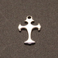 304 Stainless Steel Pendants,Cross,True color,9x14mm,Hole:1mm,about 0.4g/pc,100 pcs/package,XFPC02315vabhb-611