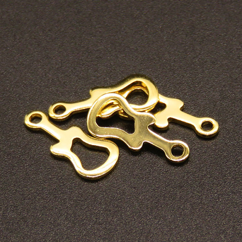 304 Stainless Steel Pendants,Guitar,Vacuum plating Gold,14x6mm,Hole:1mm,about 0.2g/pc,100 pcs/package,XFPC02329vabjb-611