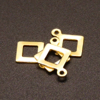 304 Stainless Steel Pendants,Rhombus,Vacuum plating Gold,10x10mm,Hole:1mm,about 0.2g/pc,100 pcs/package,XFPC02331vabjb-611