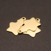 304 Stainless Steel Pendants,Star,Vacuum plating Gold,18x13mm,Hole:1.5mm,about 0.7g/pc,100 pcs/package,XFPC02353vabkb-611