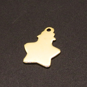 304 Stainless Steel Pendants,Star,Vacuum plating Gold,18x13mm,Hole:1.5mm,about 0.7g/pc,100 pcs/package,XFPC02353vabkb-611