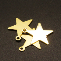 304 Stainless Steel Pendants,Star,Vacuum plating Gold,12mm,Hole:1.2mm,about 0.4g/pc,100 pcs/package,XFPC02385vabkb-611