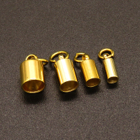 304 Stainless Steel Cord End/Tips,End Caps,Vacuum plating Gold,10x6mm,Hole:3.5mm,Hole:5mm,about 0.8g/pc,100 pcs/package,XFT00092vabob-611