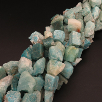 Natural Amazonite,Irregular,Cyan-blue,9x12x14mm,Hole:1.5mm,about 25pcs/strand,about 83.5g/strand,1 strand/package,15"(38cm),XBGB04350vhmv-L001