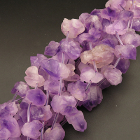 Natural Amethyst,Irregular,Purple,10x11x12mm,Hole:1.5mm,about 23pcs/strand,about 73.1g/strand,1 strand/package,15"(38cm),XBGB04359vhmv-L001