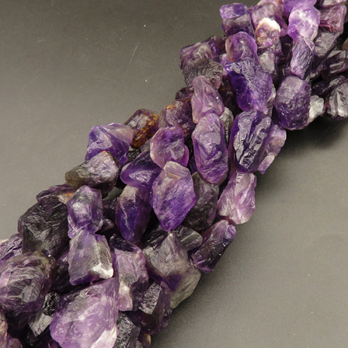 Natural Amethyst,Irregular,Dark Purple,11x13x20mm,Hole:1.5mm,about 24pcs/strand,about 79.2g/strand,1 strand/package,15"(38cm),XBGB04362vhmv-L001