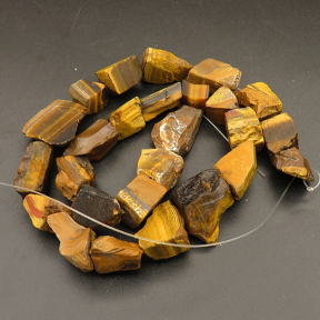 Natural Gold Tiger Eye,Irregular,Gold and Brown,11x11x16mm,Hole:1.5mm,about 25pcs/strand,about 82.2g/strand,1 strand/package,15"(38cm),XBGB04383vhmv-L001