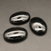 Natural Agate Cabochons,Oval,Dyed,Black,6x18x25mm,about 4.8g/pc,1 pc/package,XFCA00031aaho-L001